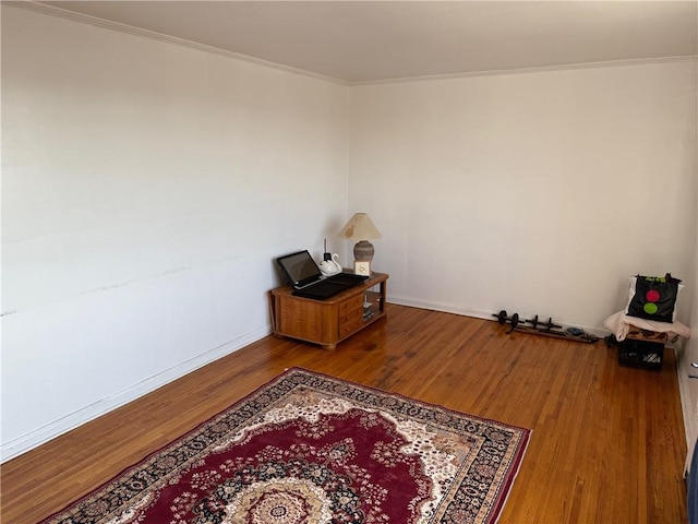 128-11 Newport Ave Unit 4C, Queens, NY 11694 - miscellaneous room with wood finished floors and ornamental molding