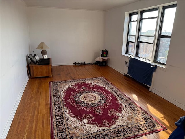 128-11 Newport Ave Unit 4C, Queens, NY 11694 - empty room featuring wood finished floors and radiator