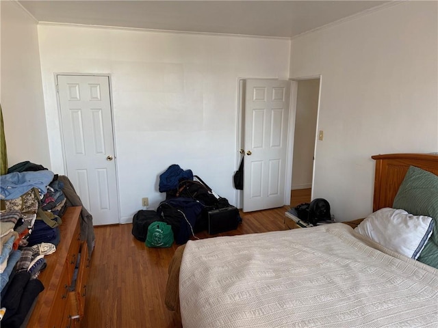 128-11 Newport Ave Unit 4C, Queens, NY 11694 - bedroom featuring wood finished floors and crown molding
