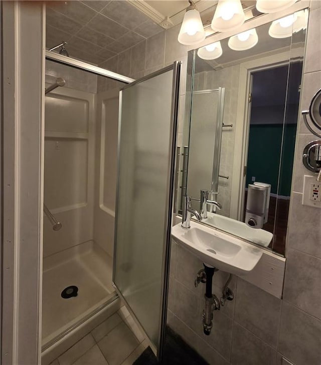 61 Avon Ln, Staten Island, NY 10314 - full bath with a shower stall and tile patterned floors