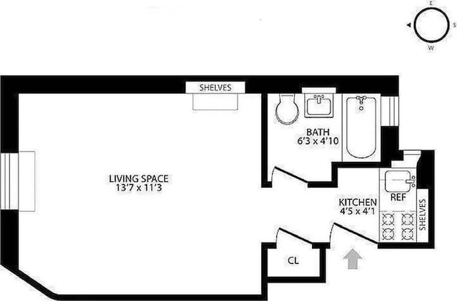 41 Jane St Unit 5B, New York, NY 10014 - view of property floor plan