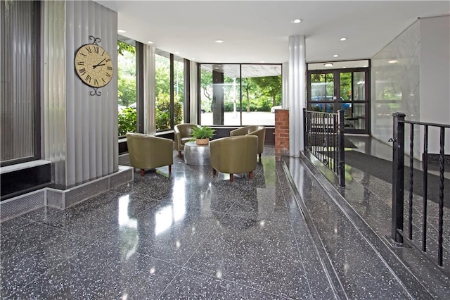 9323 Shore Rd Unit 4G, Brooklyn, NY 11209 - lobby with a wall of windows and recessed lighting