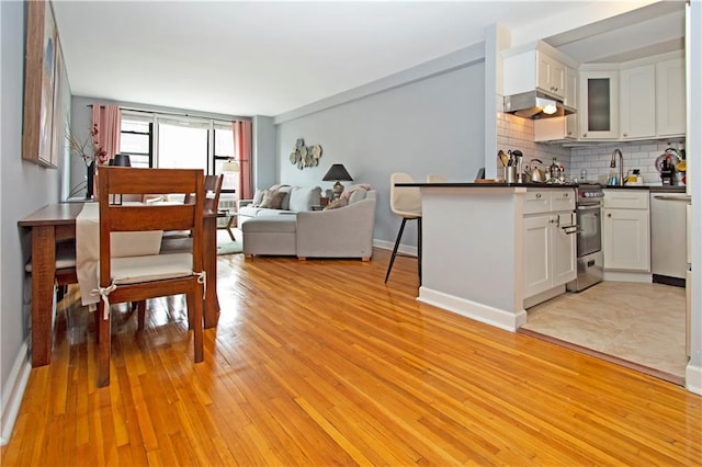 9323 Shore Rd Unit 4G, Brooklyn, NY 11209 - living room with light wood-style floors and baseboards