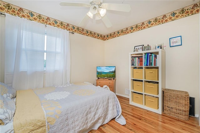 46 Mosely Ave, Staten Island, NY 10312 - bedroom with wood finished floors and a ceiling fan