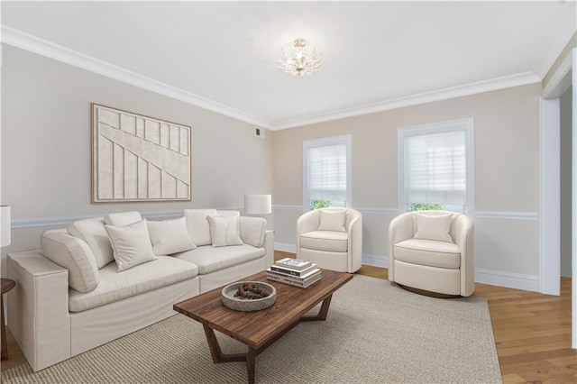 274 S Railroad St, Staten Island, NY 10312 - living area featuring light wood finished floors, crown molding, and a chandelier