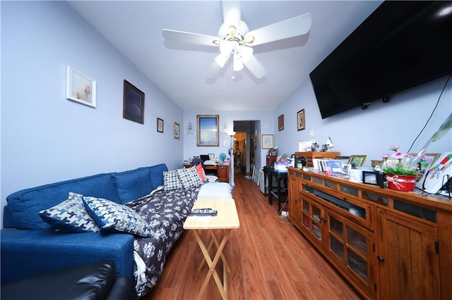 1296 E 54th St, Brooklyn, NY 11234 - living room with light wood-type flooring and ceiling fan