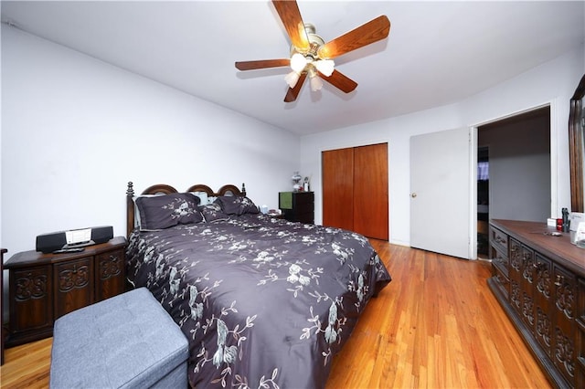 1296 E 54th St, Brooklyn, NY 11234 - bedroom featuring a closet, wood finished floors, and ceiling fan