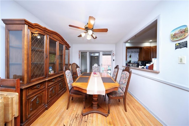 1296 E 54th St, Brooklyn, NY 11234 - dining space with light wood-style floors and ceiling fan