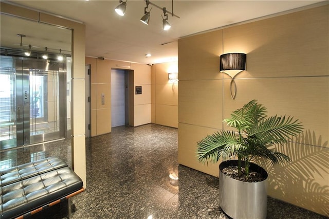 9935 Shore Rd Unit 1D, Brooklyn, NY 11209 - corridor featuring elevator and granite floors