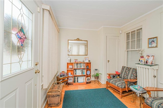 977 80th St, Brooklyn, NY 11228 - living area featuring ornamental molding
