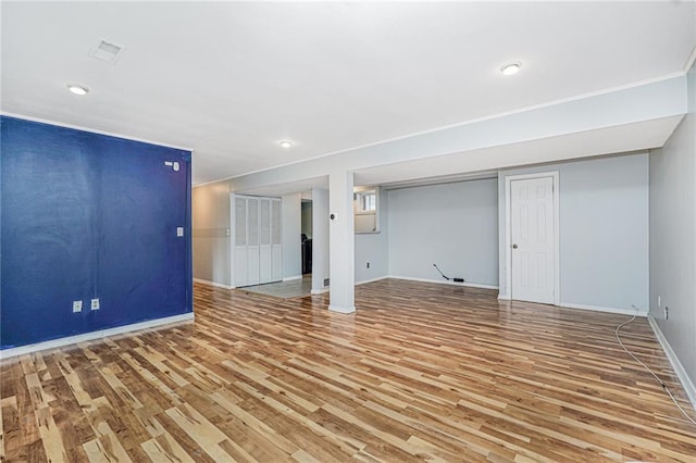 161 Ravenhurst Ave, Staten Island, NY 10310 - empty room with wood finished floors and recessed lighting