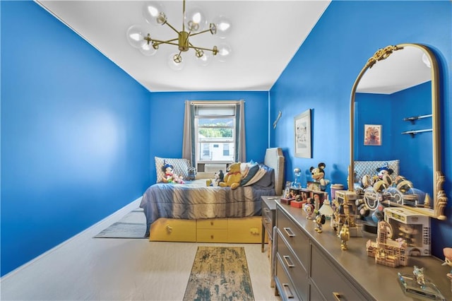 2045 W 11th St, Brooklyn, NY 11223 - bedroom with a chandelier