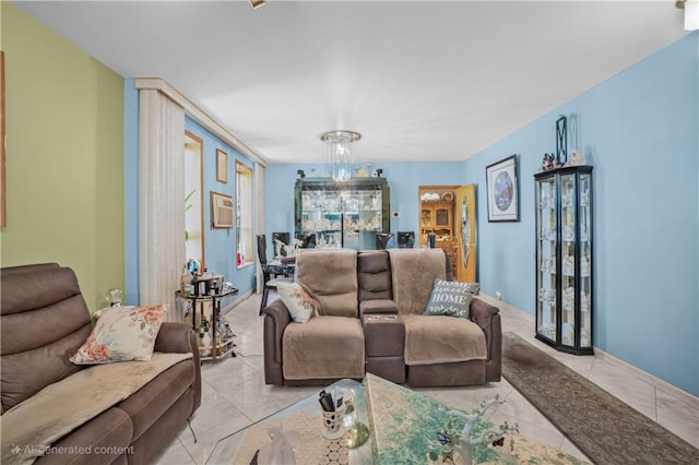 2045 W 11th St, Brooklyn, NY 11223 - living room featuring a chandelier