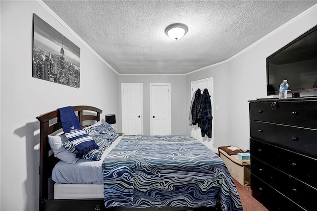 1650 E 48th St, Brooklyn, NY 11234 - carpeted bedroom with crown molding and a textured ceiling