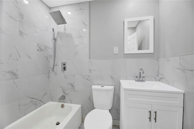 1650 E 48th St, Brooklyn, NY 11234 - bathroom with vanity, shower / bathtub combination, and tile walls