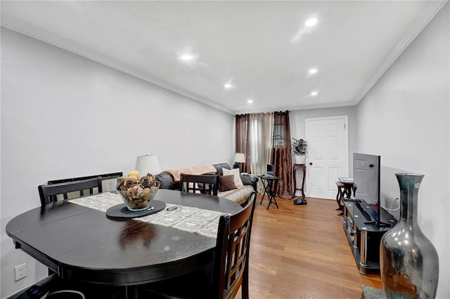 1650 E 48th St, Brooklyn, NY 11234 - dining room featuring crown molding, light wood-type flooring, and recessed lighting