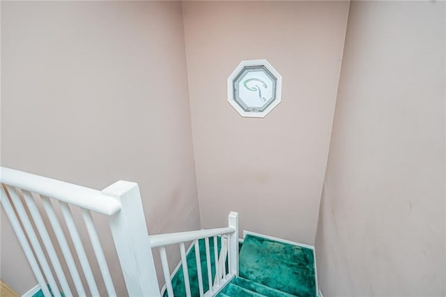 443 Ridgewood Ave, Staten Island, NY 10312 - staircase featuring carpet flooring and baseboards