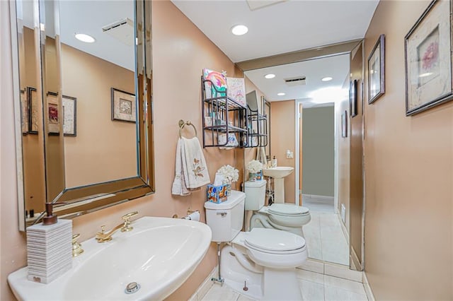 443 Ridgewood Ave, Staten Island, NY 10312 - bathroom with tile patterned floors and recessed lighting