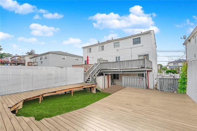 443 Ridgewood Ave, Staten Island, NY 10312 - wooden deck with stairs and a residential view