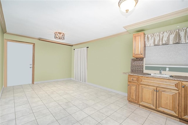 443 Ridgewood Ave, Staten Island, NY 10312 - kitchen featuring ornamental molding and backsplash