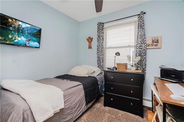 731 Stafford Ave, Staten Island, NY 10309 - bedroom featuring a ceiling fan and a baseboard radiator