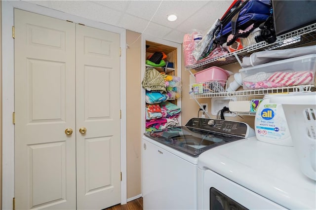 731 Stafford Ave, Staten Island, NY 10309 - laundry room with separate washer and dryer and wood finished floors