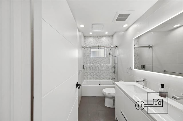 1168 E 12th St, Brooklyn, NY 11230 - full bathroom with vanity, shower / bathtub combination, tile patterned floors, and recessed lighting