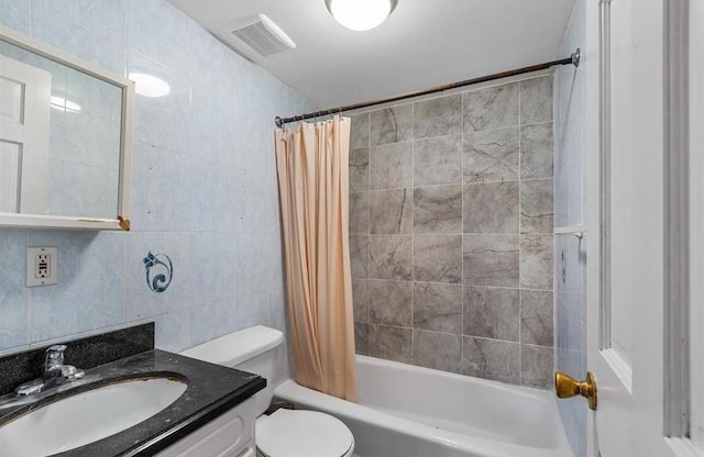 2301 W 7th St, Brooklyn, NY 11223 - full bathroom featuring tile walls, shower / tub combo, and vanity