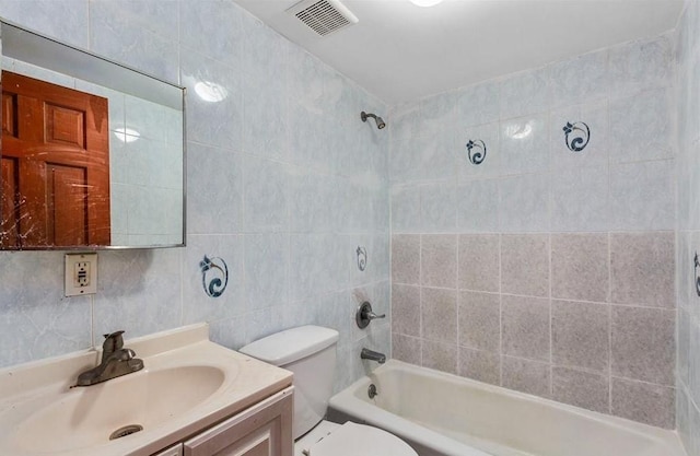 2301 W 7th St, Brooklyn, NY 11223 - full bathroom featuring vanity, tile walls, and tub / shower combination