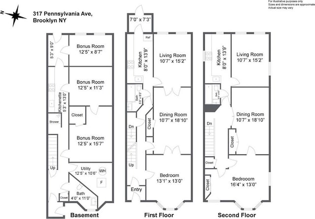 317 Pennsylvania Ave, Brooklyn, NY 11207 - view of home floor plan