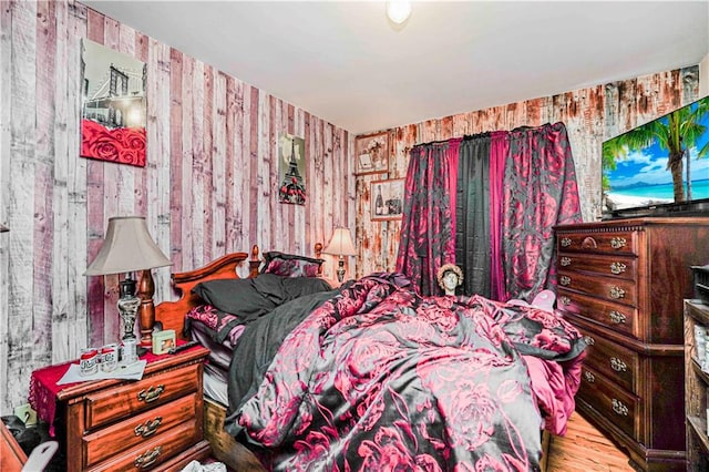 134 S Ave, Staten Island, NY 10303 - bedroom with wood finished floors and wallpapered walls