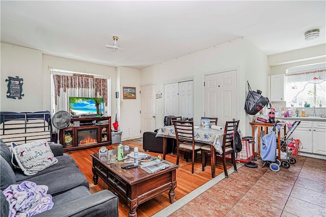 134 S Ave, Staten Island, NY 10303 - living area featuring ceiling fan