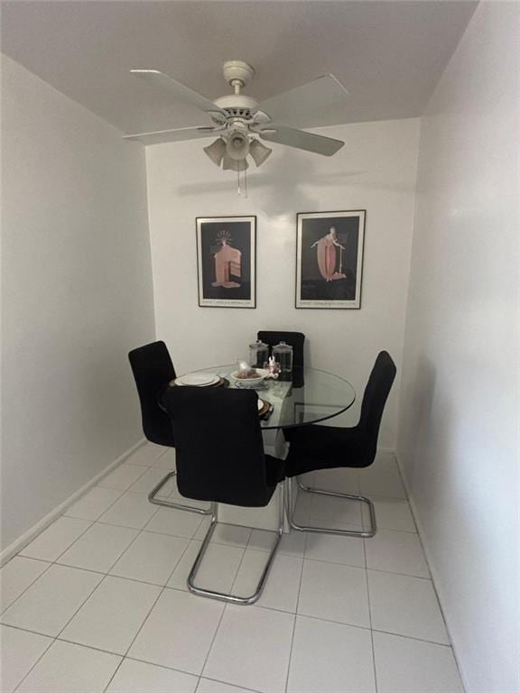 2250 Brigham St Unit 3C, Brooklyn, NY 11229 - dining room featuring ceiling fan and light tile patterned flooring