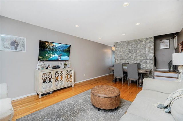 172 Rosedale Ave, Staten Island, NY 10312 - living room featuring wood finished floors and recessed lighting