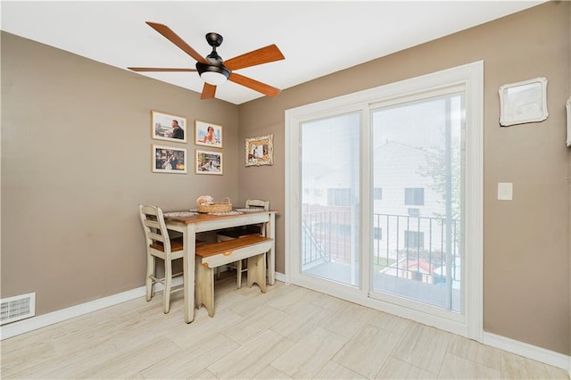 172 Rosedale Ave, Staten Island, NY 10312 - dining space featuring ceiling fan and healthy amount of natural light