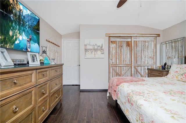 172 Rosedale Ave, Staten Island, NY 10312 - bedroom featuring vaulted ceiling and dark wood finished floors