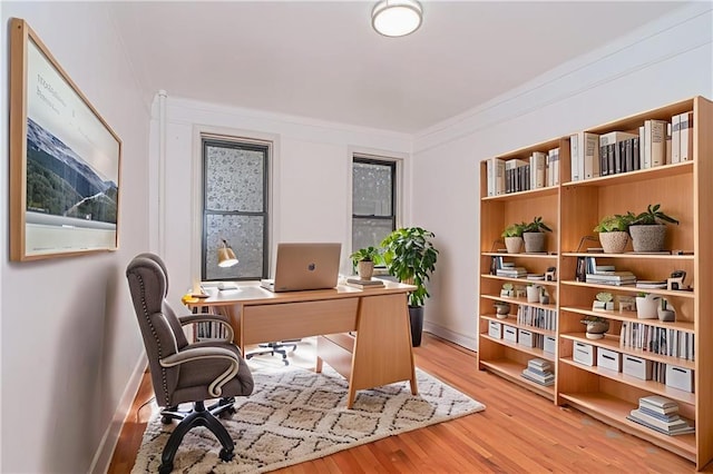 1543 W 1st St Unit D1, Brooklyn, NY 11204 - home office with wood finished floors and crown molding