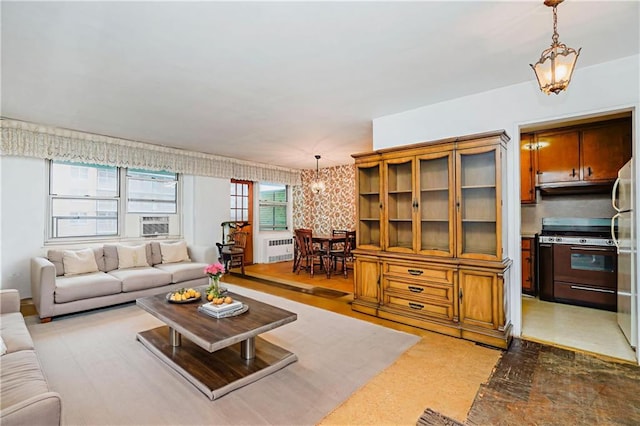 1935 Shore Pkwy Unit 8E, Brooklyn, NY 11214 - living area with radiator heating unit and cooling unit