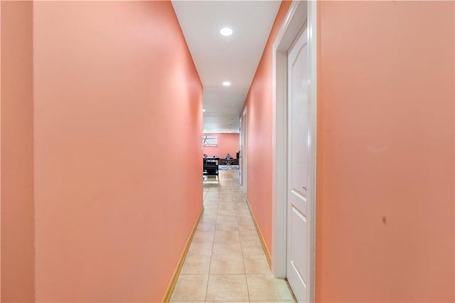 1650 68th St, Brooklyn, NY 11204 - hallway featuring light tile patterned floors and recessed lighting