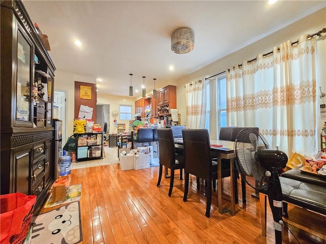 8219 7th Ave, Brooklyn, NY 11228 - dining room with plenty of natural light, light wood-type flooring, and recessed lighting