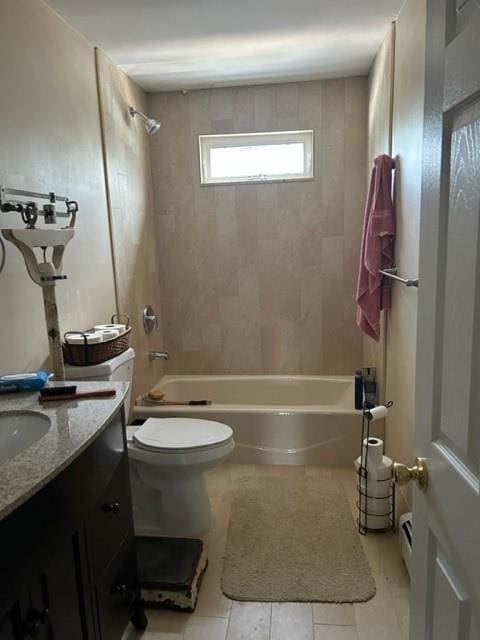 5463 Arthur Kill Rd, Staten Island, NY 10307 - bathroom with tile patterned floors, washtub / shower combination, and vanity
