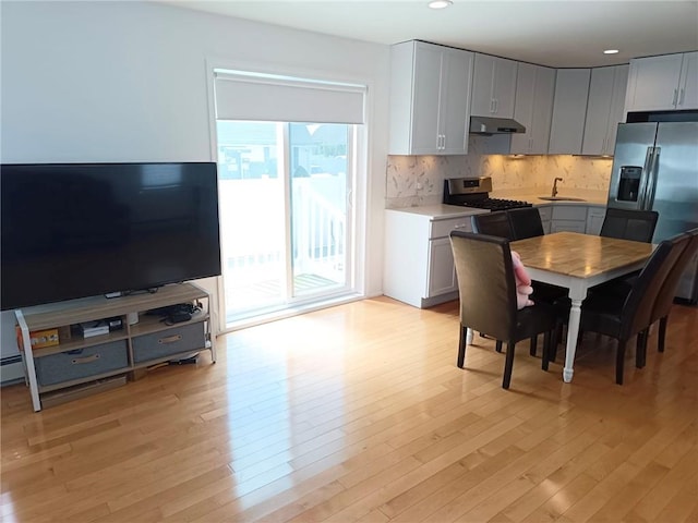 268 Nelson Ave, Staten Island, NY 10308 - kitchen with stainless steel appliances, light countertops, light wood-style flooring, and recessed lighting