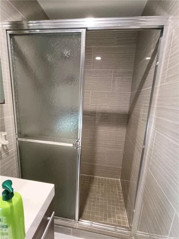 268 Nelson Ave, Staten Island, NY 10308 - full bathroom featuring vanity and a stall shower