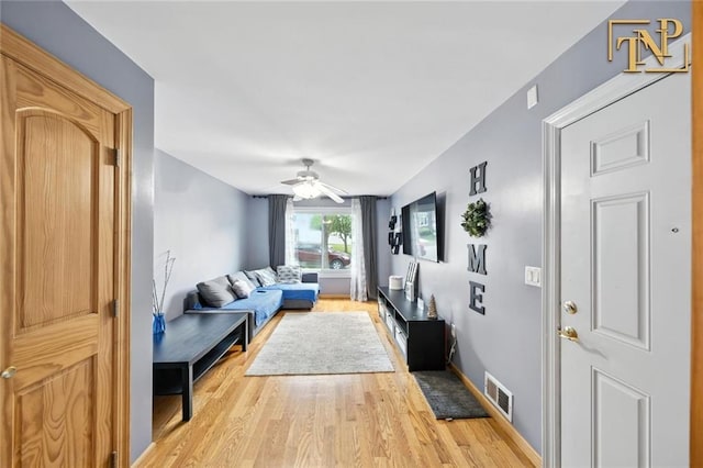 7 Kunath Ave, Staten Island, NY 10309 - living room featuring light wood finished floors and ceiling fan