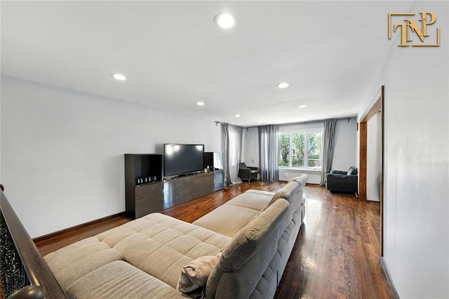 7 Kunath Ave, Staten Island, NY 10309 - living area with recessed lighting and dark wood-style floors