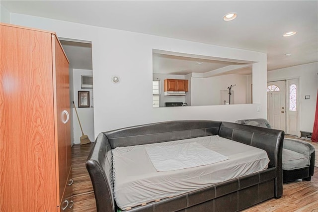 2286 Brigham St Unit 1E, Brooklyn, NY 11229 - bedroom with light wood finished floors and recessed lighting