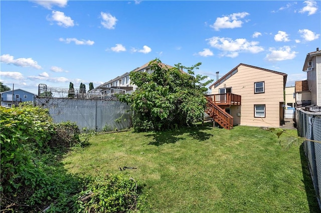 324 Norway Ave, Staten Island, NY 10305 - fenced backyard with stairway and a deck