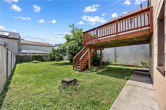 324 Norway Ave, Staten Island, NY 10305 - fenced backyard featuring a deck and stairs