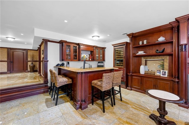 8524 Ridge Blvd, Brooklyn, NY 11209 - indoor wet bar with recessed lighting