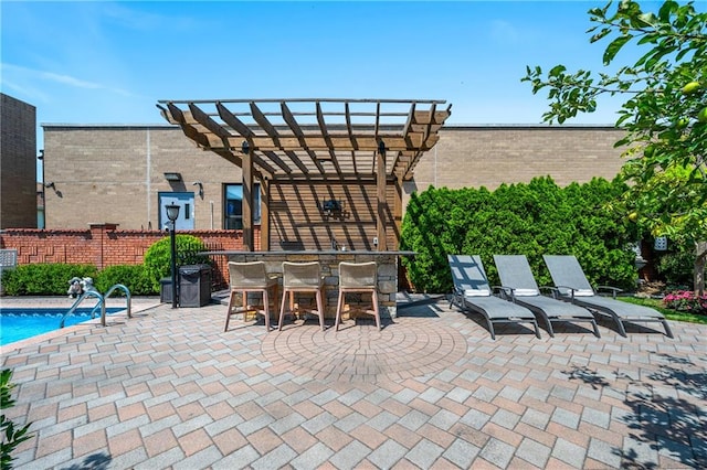 8524 Ridge Blvd, Brooklyn, NY 11209 - view of patio with a pergola